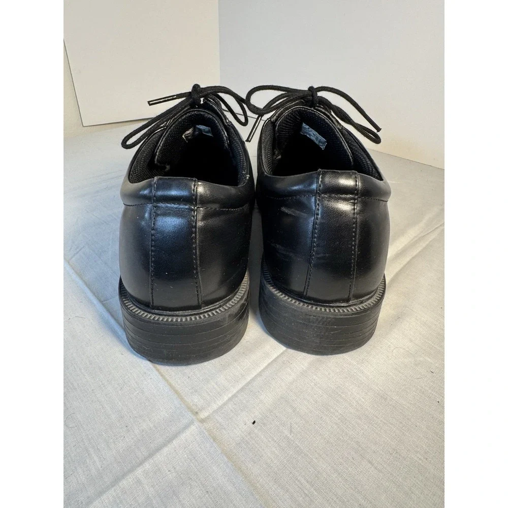 Hunters Bay Men's Black Faux Leather Dress Shoes Size 11